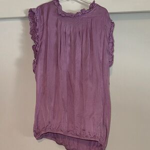 Dear John Lavender Pleated Blouse